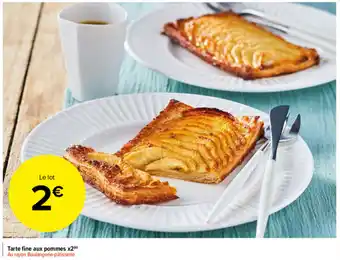 Carrefour Market Tarte fine aux pommes x2 offre