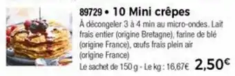Thiriet 10 Mini Crêpes offre