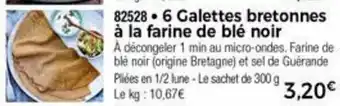 Thiriet 6 Galettes Bretonnes À La Farine De Blé Noir offre