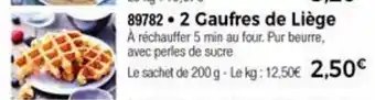 Thiriet 2 Gaufres De Liège offre