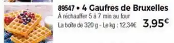 Thiriet 4 Gaufres De Bruxelles offre