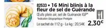 Thiriet 16 Mini Blinis À La Fleur De Sel De Guérande offre