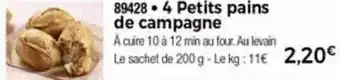 Thiriet 4 Petits Pains De Campagne offre