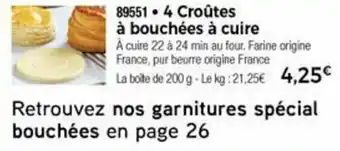 Thiriet 4 Croûtes À Bouchées À Cuire offre