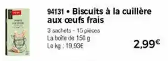 Biscuits À La Cuillère Aux Œufs Frais