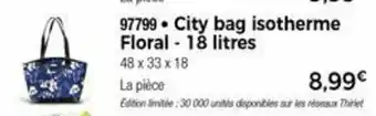 Thiriet City Bag Isotherme Floral-18 Litres offre
