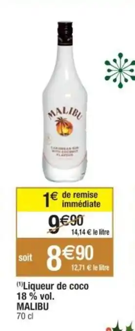 Liqueur de coco 18 % vol. MALIBU 70 cl