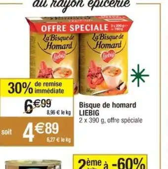 Cora x Carrefour Bisque de homard offre