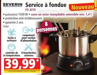 Norma Service à fondue offre
