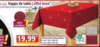 Norma Nappe de table "effet lurex" offre
