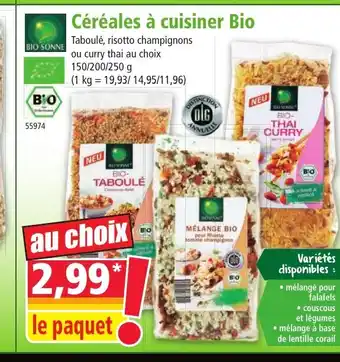 Norma Céréales à cuisiner Bio offre