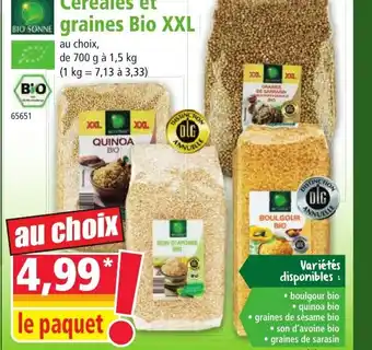 Norma Céréales et graines Bio XXL offre