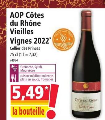 Norma AOP Côtes du Rhône Vieilles Vignes 2022 offre