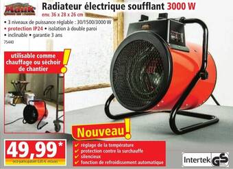 Norma Mack Radiateur électrique soufflant 3000 W offre
