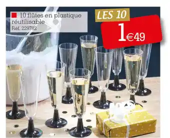 10 flûtes en plastique