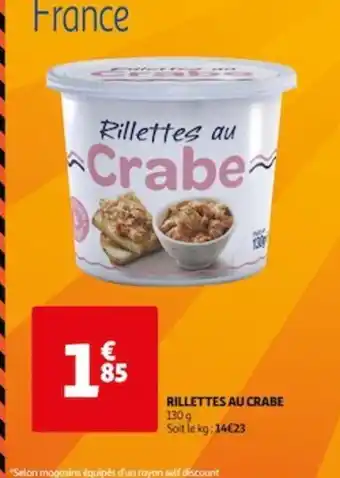 Auchan Rillettes au Crabe offre