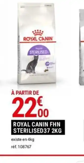 Gamm vert ROYAL CANIN FHN STERILISED37 2KG offre
