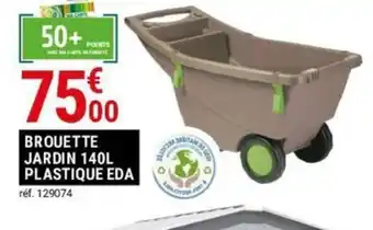 Gamm vert BROUETTE JARDIN 140L PLASTIQUE EDA offre