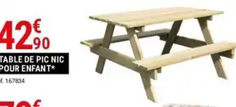 Gamm vert TABLE DE PIC NIC POUR ENFANT offre