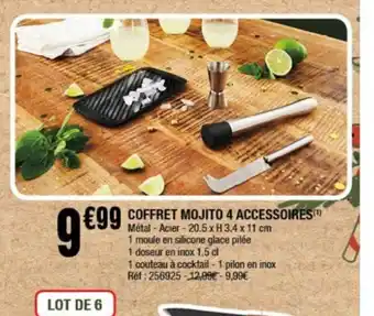La Foir'Fouille COFFRET MOJITO 4 ACCESSOIRES offre