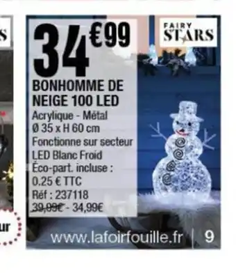 La Foir'Fouille BONHOMME DE NEIGE 100 LED offre