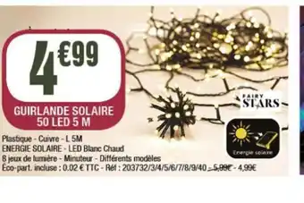 La Foir'Fouille GUIRLANDE SOLAIRE 50 LED 5 M offre