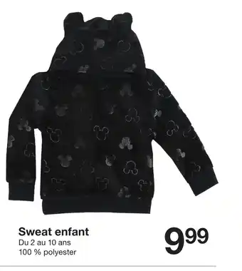 Zeeman Sweat enfant offre