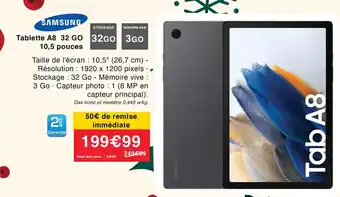 Cora x Carrefour Tablette A8 32 GO 32GO 3GO offre