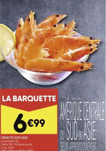 Leader Price CREVETTE CUITE ROSE offre