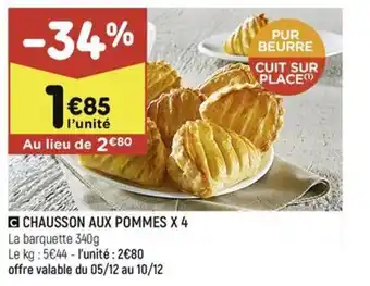Leader Price CHAUSSON AUX POMMES X 4 offre