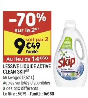 LESSIVE LIQUIDE ACTIVE CLEAN SKIP(Âč)