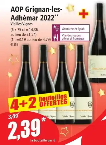 Norma AOP Grignan-les-Adhémar 2022** Vieilles Vignes offre