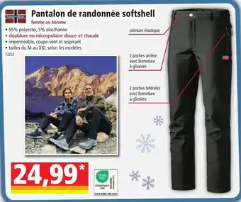 Norma Pantalon de randonnée softshell offre