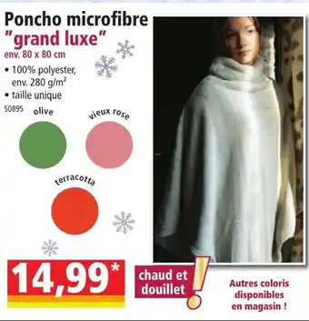 Norma Poncho microfibre 'grand luxe" offre