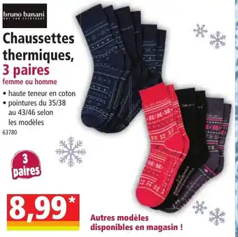 Norma Chaussettes thermiques, 3 paires offre