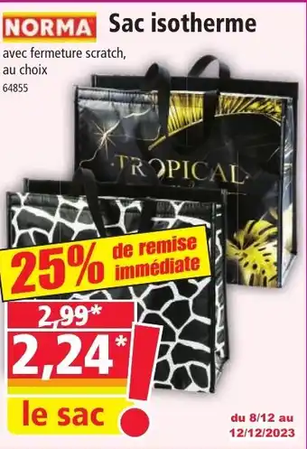 Norma Sac isotherme offre