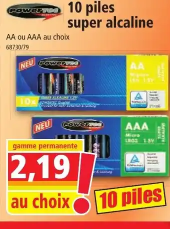 Norma 10 piles super alcaline offre