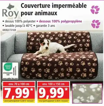 Norma Couverture imperméable pour animaux offre