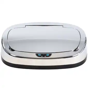 Brico Cash Couvercle de poubelle automatique majestic argent plastique offre