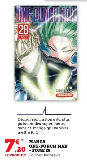 Super U MANGA ONE-PUNCH MAN - TOME 28 offre