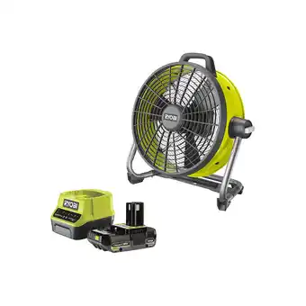 Bricomarché Pack ryobi ventilateur brasseur d'air 18v r18f5-0 - 1 batterie 2.0ah - 1 chargeur rapide - rc18120-120 offre