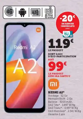 Super U REDMI A2 offre