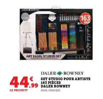 Super U SET STUDIO POUR ARTISTE 163 PIÈCES DALER ROWNEY offre