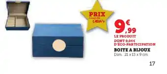 Super U BOITE A BIJOUX offre
