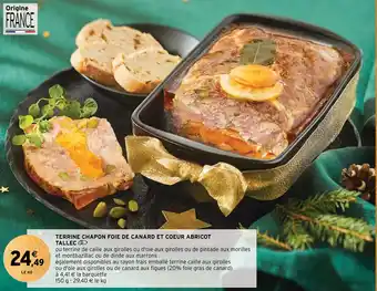 Intermarché TERRINE CHAPON FOIE DE CANARD ET COEUR ABRICOT TALLEC offre