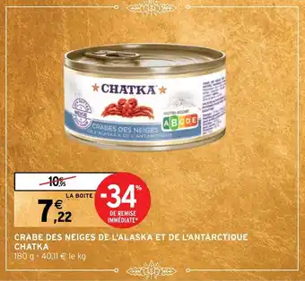 CRABE DES NEIGES DE L'ALASKA ET DE L'ANTARCTIQUE CHATKA