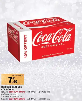 Intermarché BOISSON GAZEUSE COCA-COLA offre