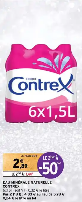 Intermarché EAU MINÉRALE NATURELLE CONTREX offre