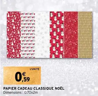 Intermarché PAPIER CADEAU CLASSIQUE NOËL offre