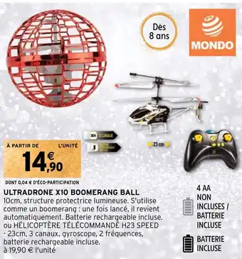 Intermarché ULTRADRONE X10 BOOMERANG BALL offre